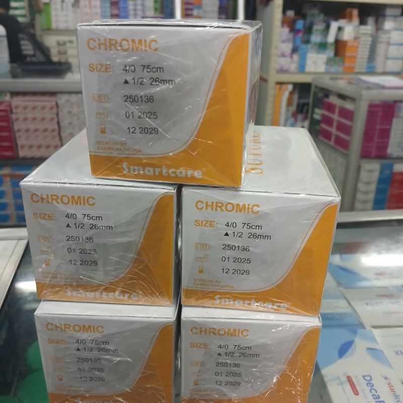 Smartcare Catgut chromic 4/0 isi 12 Pcs