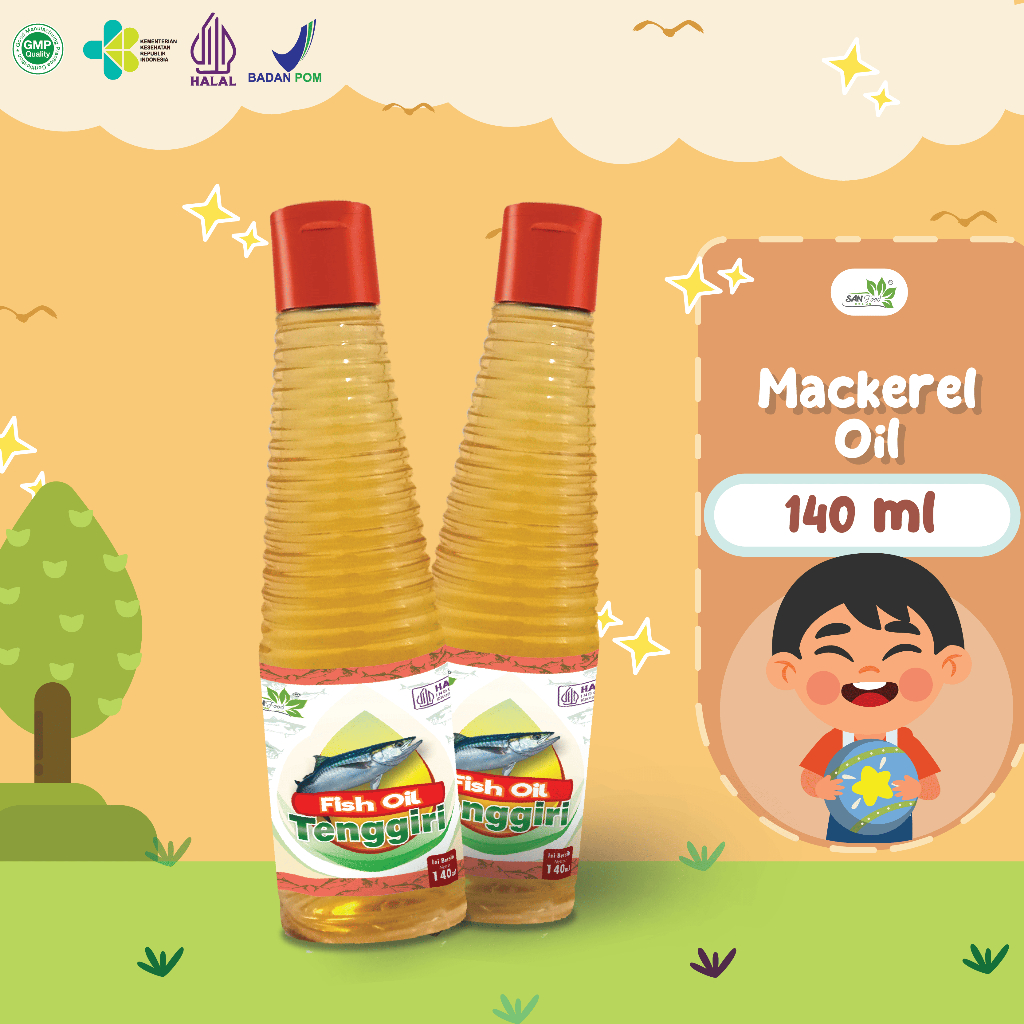 

Sanfood Indonesia Mackerel Oil 140ml Minyak Ikan Tenggiri Aromatik BB Booster Non MSG MPASI w22
