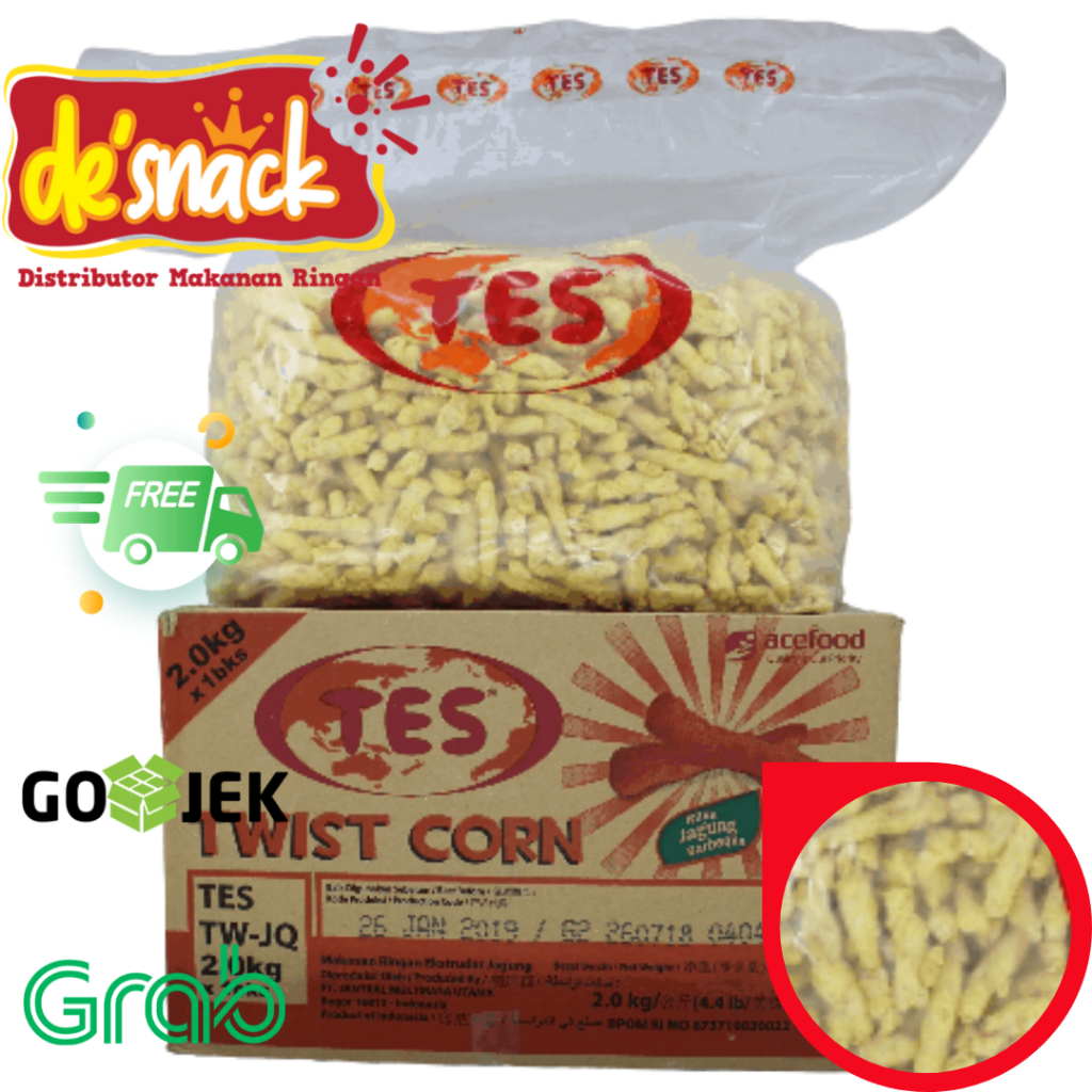 

Snack/Cemilan/Twist Corn Rasa Jagung Barbeque Merek TES
