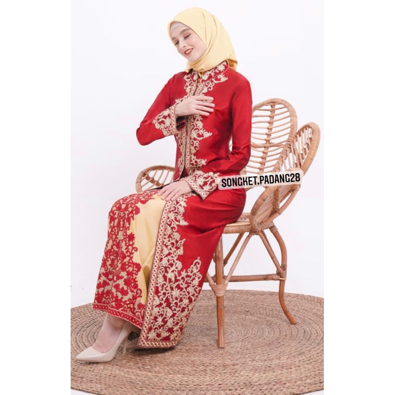 bordiran minang/bahan setelan kebaya minang/bahan stelan kebaya bordir padang