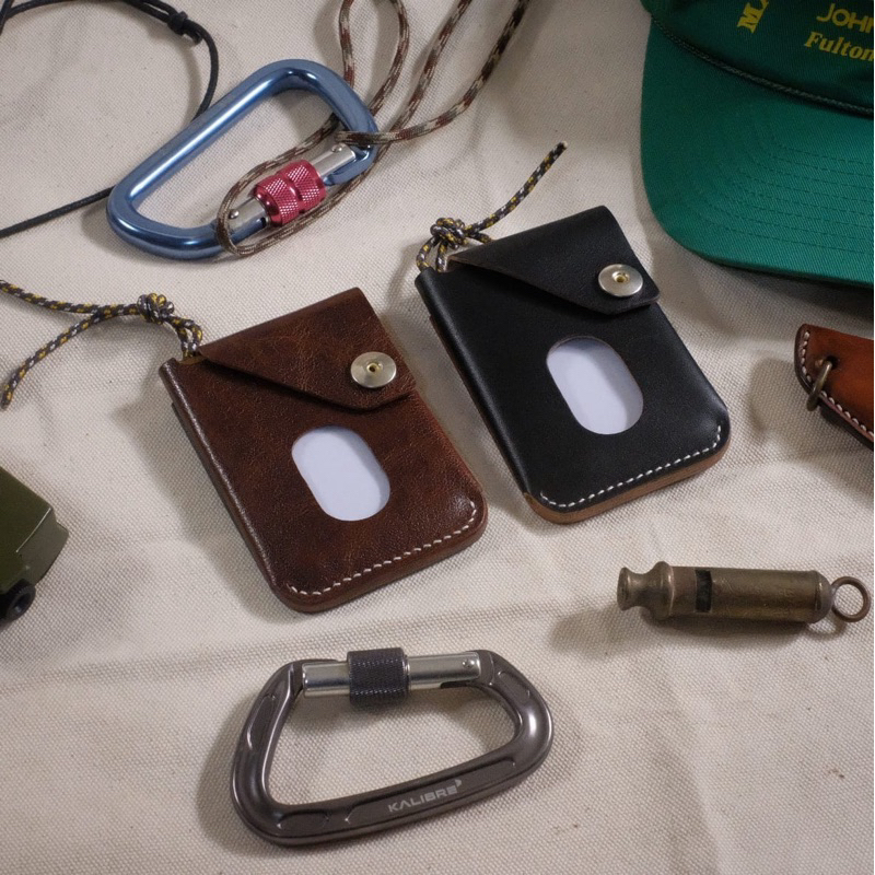 siege leather-card wallet-browngreen series