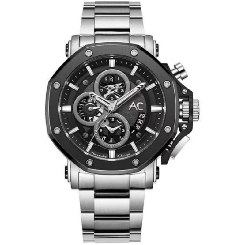 JAM TANGAN ALEXANDRE CHRISTIE PRIA RANTAI AC ORIGINAL COLLECTION 9601