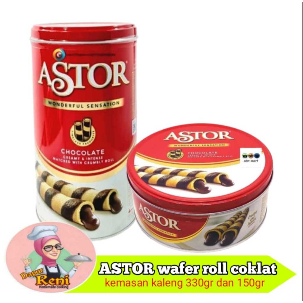 

Astor wafer roll coklat 330gram dan 156gram kemasan kaleng