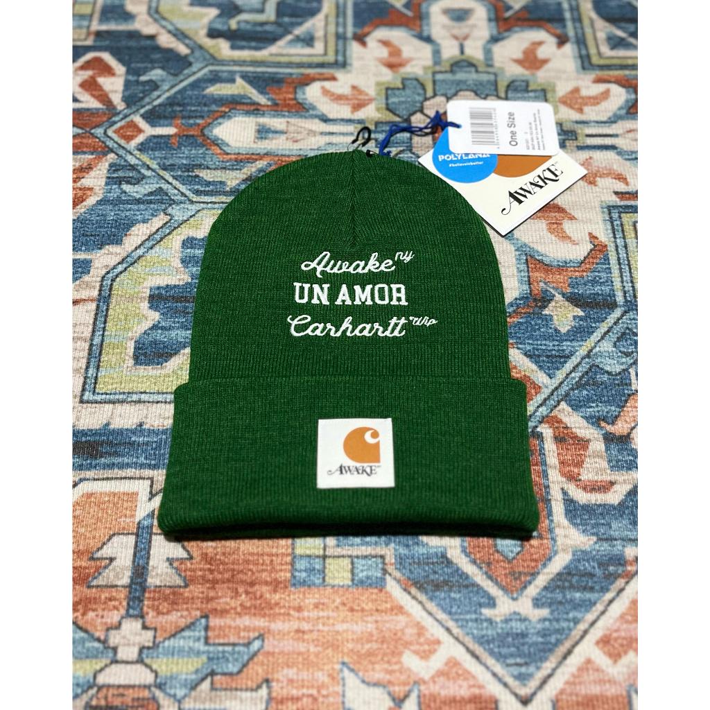 CARHARTT WIP x AWAKE NY UN AMOR BEANIE - GREEN