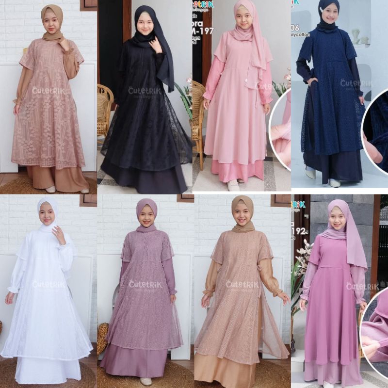 vGAMIS PESTA CUTETRIK TEEN KOMBINASI  BROKAT ANAK REMAJA TANGGUNG TERBARU