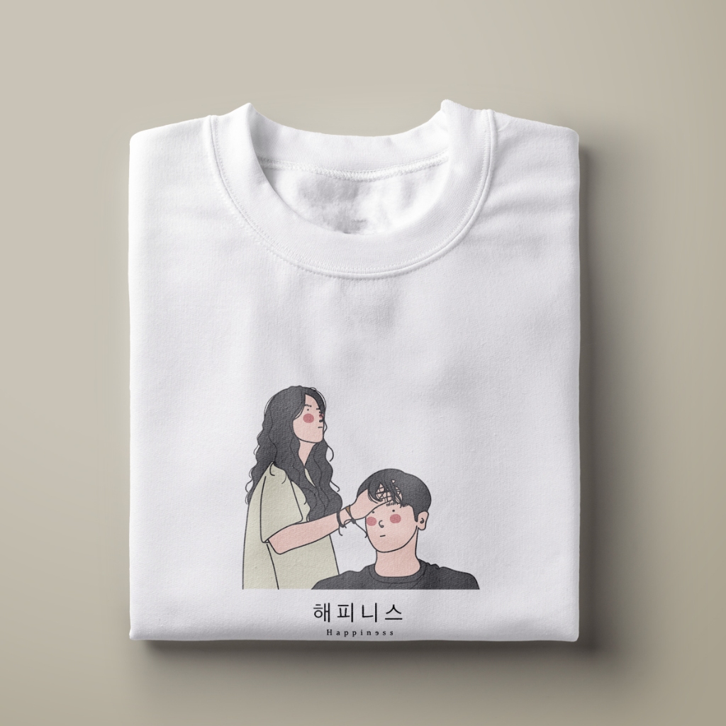 KAOS KDRAMA HAPPINESS KOREAN DRAMA T-SHIRT KOREAN DRAMA KDRAMA MERCHANDISE KAOS DRAMA KOREA