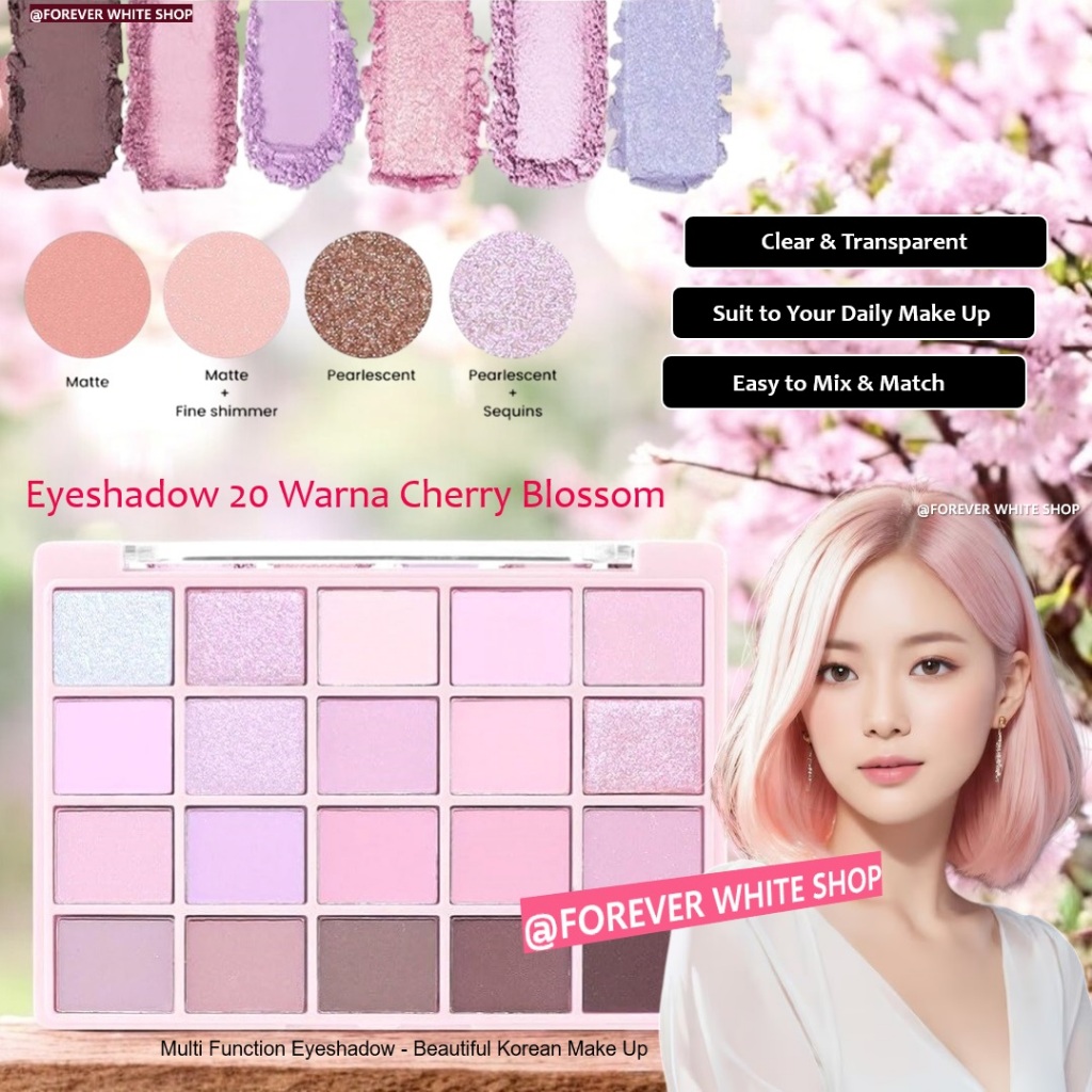 TERMURAH Eyeshadow Highlighter Blush On Contour Hidung dan Wajah Muge Leen 20 Warna Eyeshadow Lengka