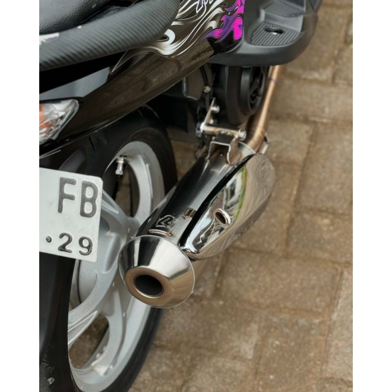 Knalpot Matic Mio 130cc 150cc Standar Racing Pekajaman Muffler Original