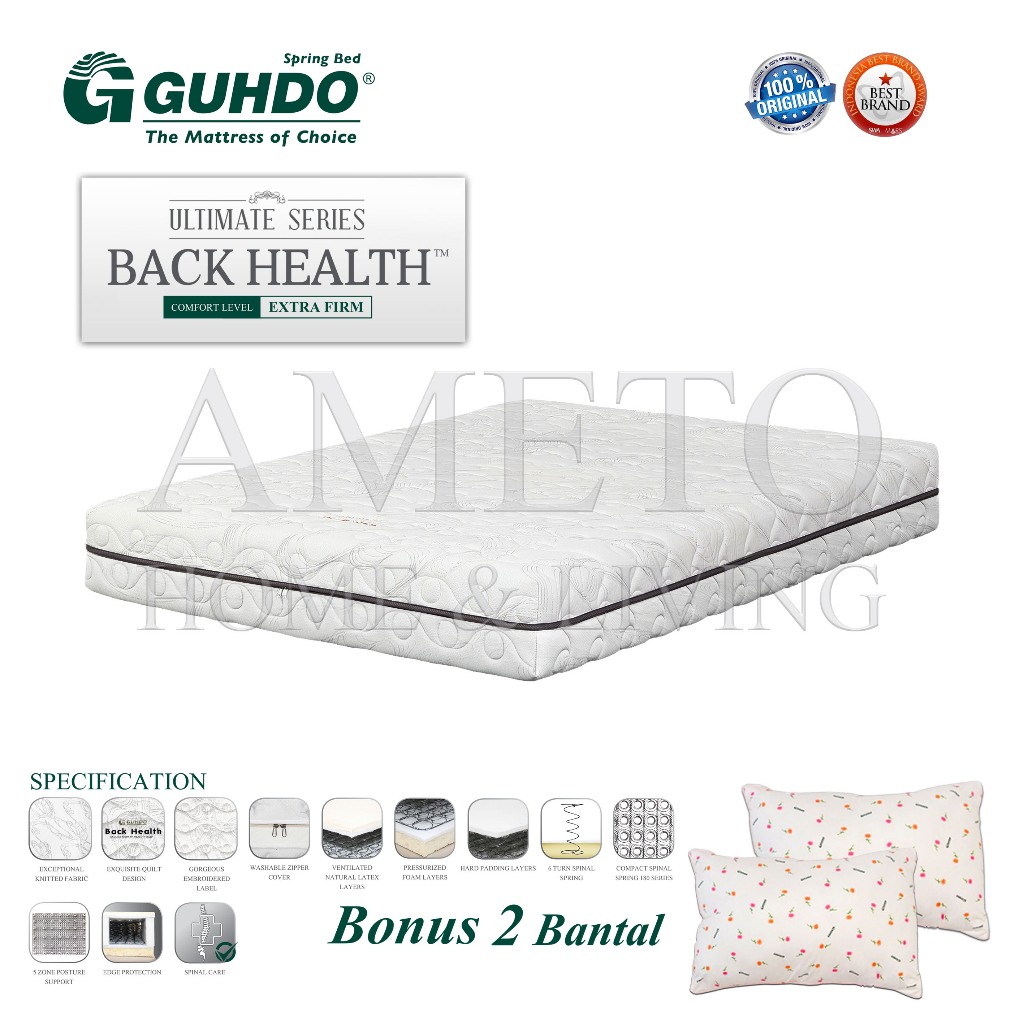 Guhdo Springbed Back Health Latex 160x200 Tebal 27 cm (HANYA KASUR)