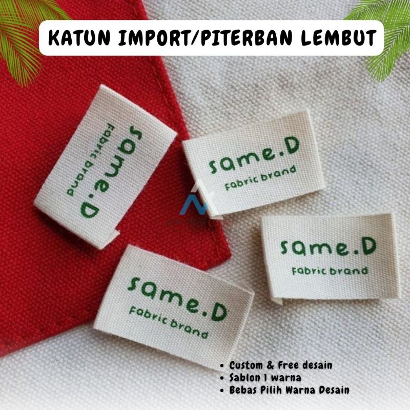 

Label Baju Custom min order 500pcs Label Katun Import