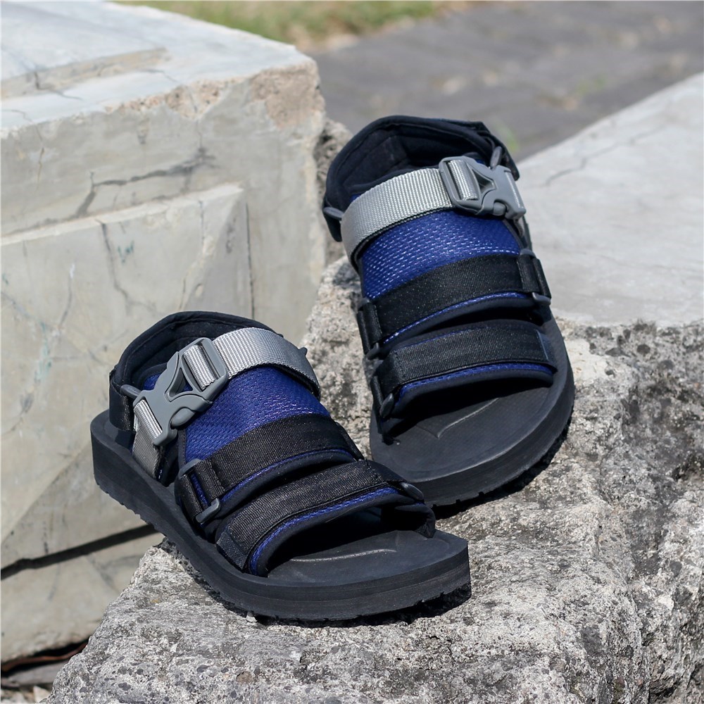 Sandal Gunung Pria Minimalis Distro Original Spon Kombinasi Webing Odessa Sendal Casual Cowok Kuzatu