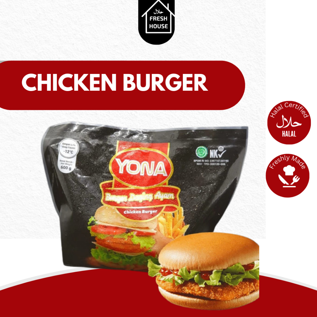 

CHICKEN BURGER YONA ISI 10 BERAT 500GR
