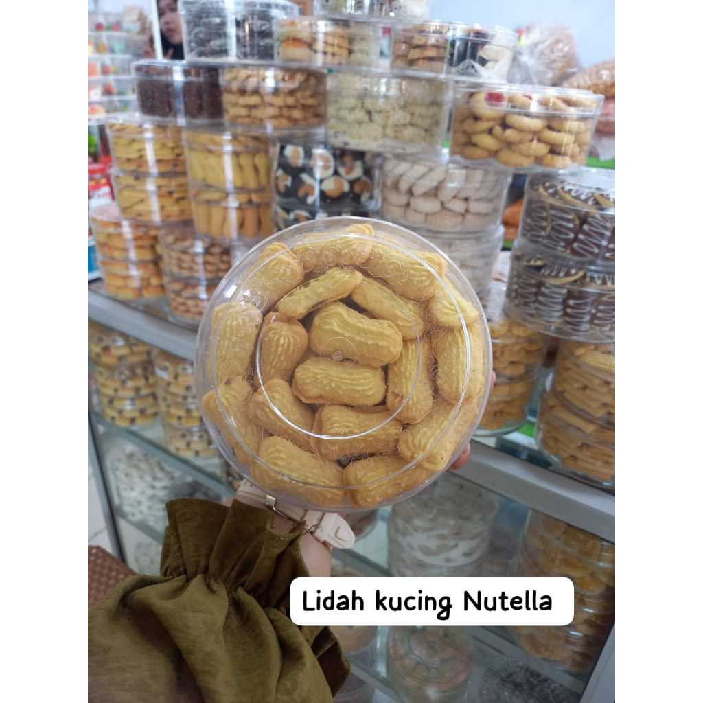 

KUE KERING LEBARAN LIDAH KUCING NUTELLA 500 GRAM