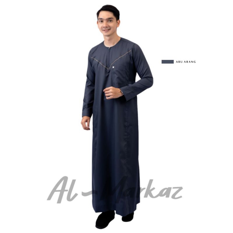 Jubah Muslim Pria Dewasa Al-Markaz Jubah Sultan tangan oblong