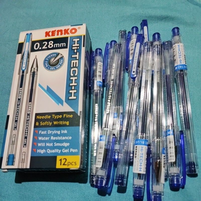

KENKO Hi-TECH-H GEL PEN 0.28MM BIRU BOLPEN BOLPOIN BOLPOINT PULPEN ISI 12