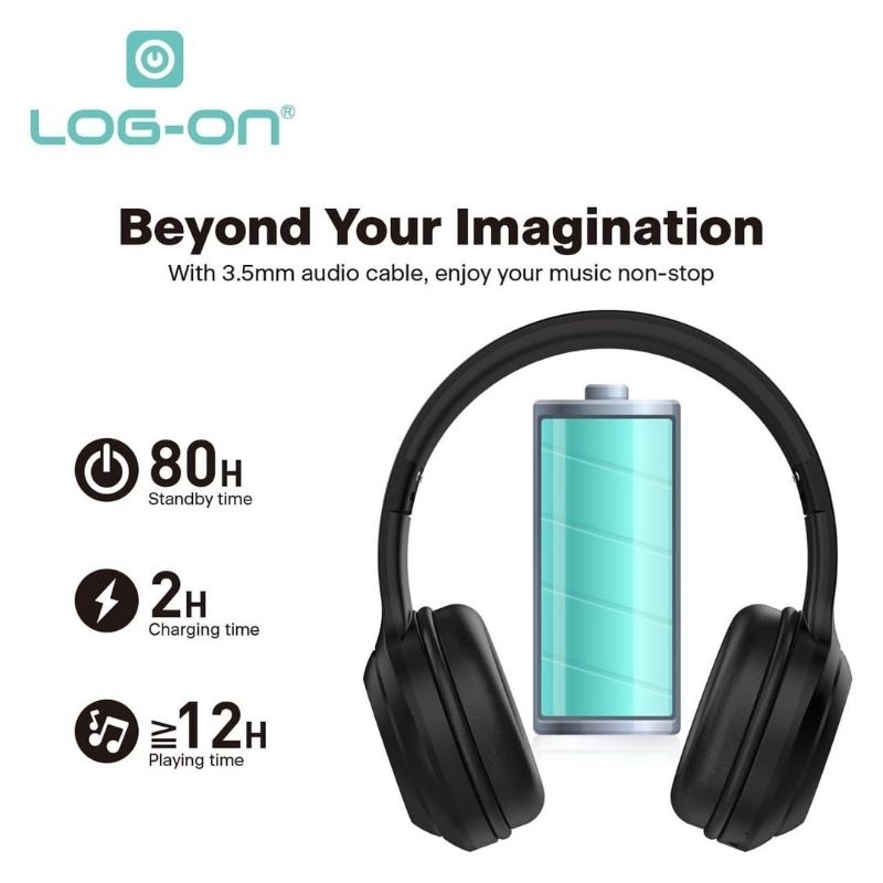 Headphone Wireless Log On Super Bass