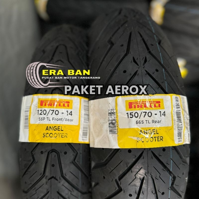 SEPASANG - Ban Pirelli Angel Scooter 120/70-14 & 150/70-14 For Aerox / Modifikasi Moge Matic