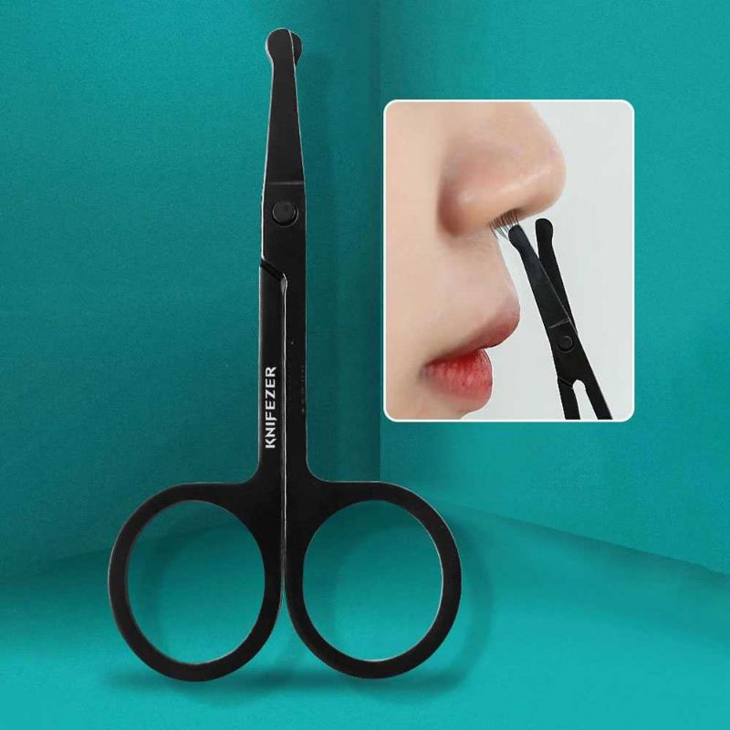 

KNIFEZER Gunting Cukur Bulu Hidung Nose Hair Stainless Steel - FS124