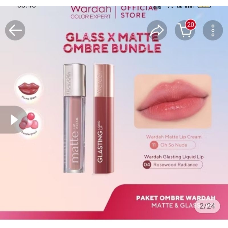 wardah paket ombre
