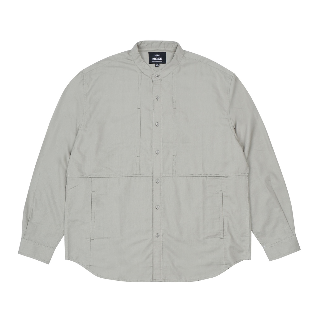 Baju Koko MGEE Original - Kemeja Koko Lengan Panjang Original MGEE Axton CKPR 004 Grey
