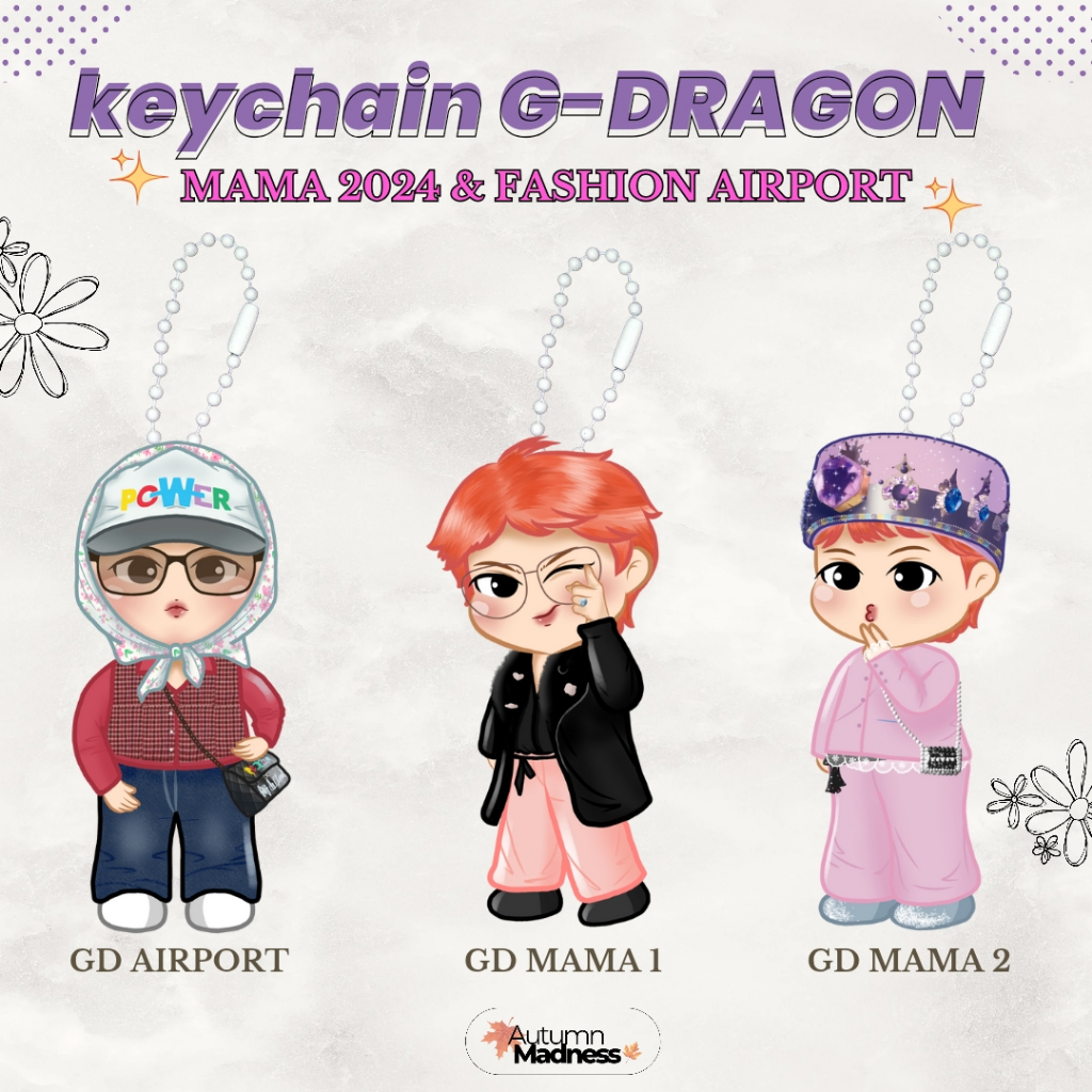 [READY STOCK] Keychain G-Dragon GD MAMA & G Dragon Scarf Fashion Airport