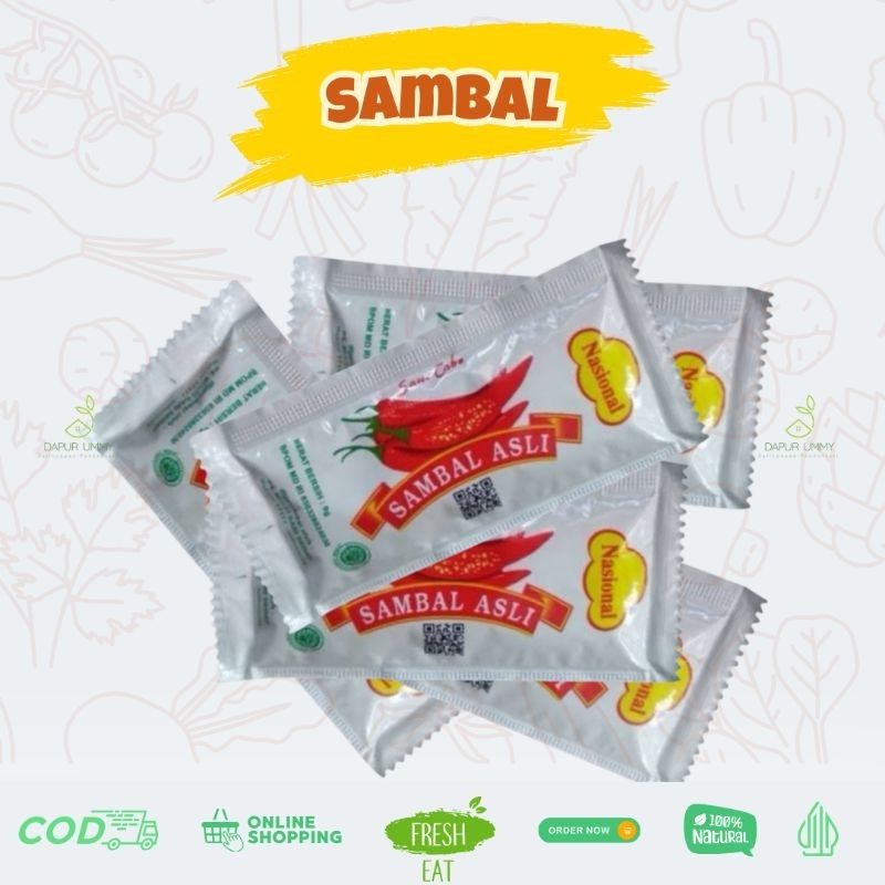 

NASIONAL | Sambal Asli Nasional kemasan Sachet isi 24pcs