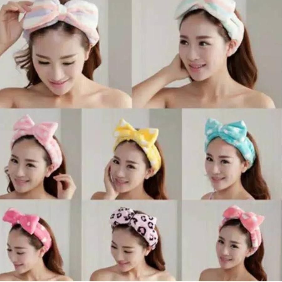 Bandana Bando Rambut Motif Pita / Headband facial Wanita / Bando Korea Fashion Wanita Import/ Bandan