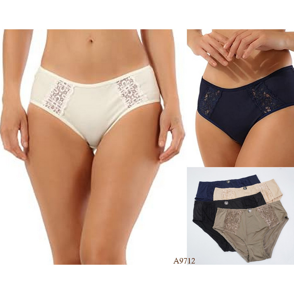 Celana Dalam Wanita Renda ST YVES Panty Model Midi Bahan Halus Pakaian Dalam / Underwear A9712