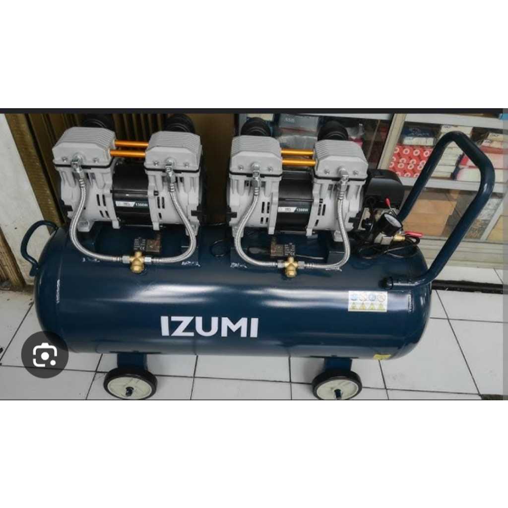 IZUMI OL-1390SS2-100 (SS1390) Mesin Kompresor Oil-less 3 Hp 100L (Tanpa Oli Anti Bising)