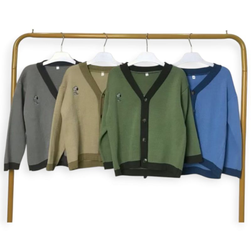 CARDIGAN RAJUT ANAK SNOOPY POLOS