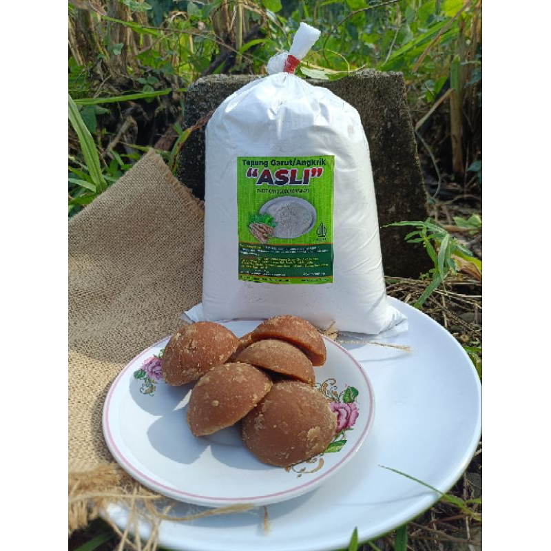 

FREE GULA MERAH 200gr - Tepung Garut Asli 800gr / Tepung Irut Murni / Awroorot Untuk Asam Lambung Free Gluten 800gr