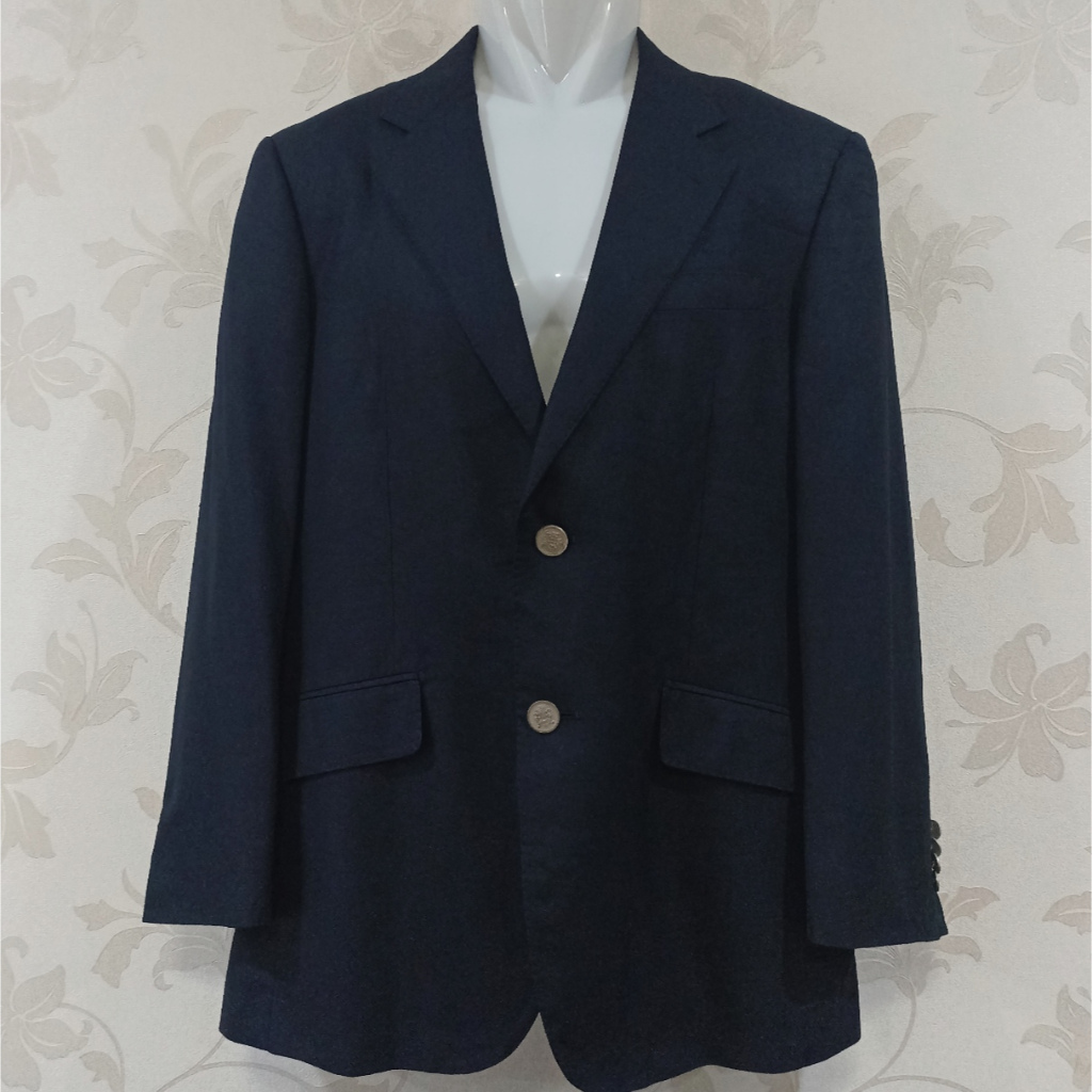 Baju Jas Givenchy Vintage Navy Wool Blazer Pakaian Pria Cowok Laki-Laki Elegan Luxury Bisnis