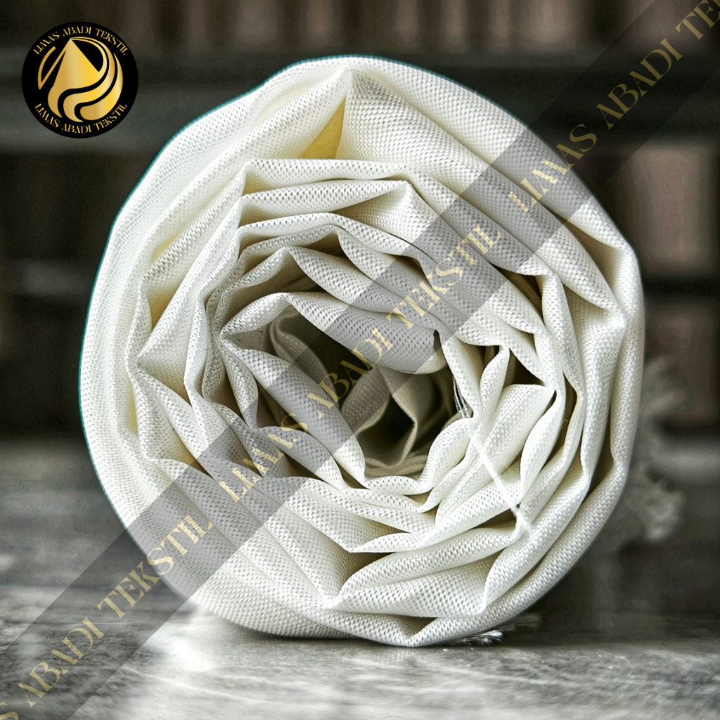 Kain Satin Polos Peles Veles CAPUNG(Broken White)kain furing saku celana,tas,kain peti,kain dekorasi