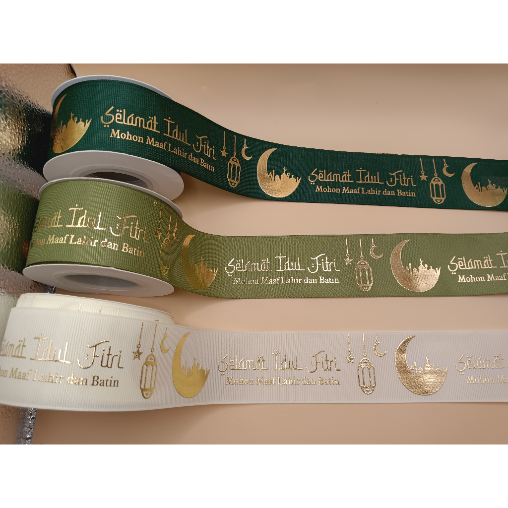 

1 Roll Lebar 3.8CM Pita Grosgrain Idul Fitri / Pita Lebaran / Pita Ramadhan / Pita Idul Fitri