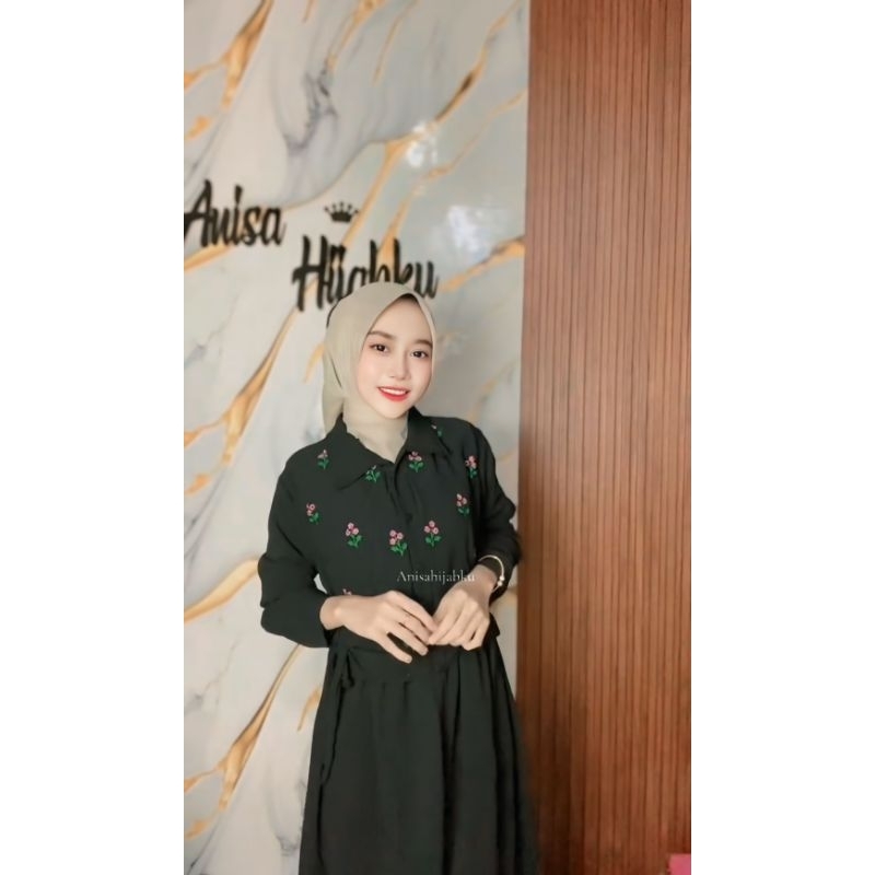 GAMIS Anisa Bordir / Dress Muslim Wanita Busui Gamis Remaja Terbaru