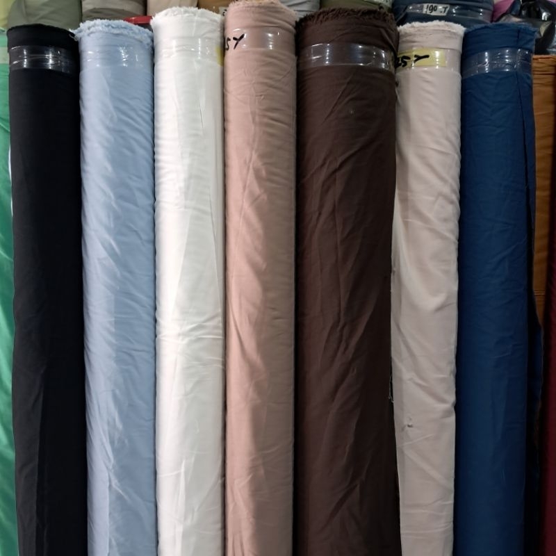 Kain Bahan Katun Poplin - Kain Bahan Katun Poplin Polos - Kain Katun Poplin Polos Meteran - Kain