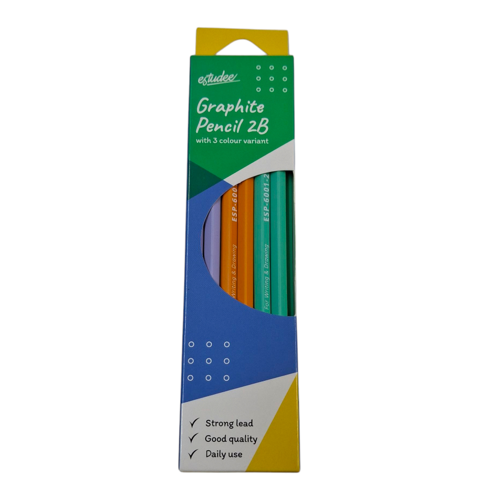 

Gramedia Jayapura - Estudee Graphite Pencil Pastel Esp-6001 2B/12 Box