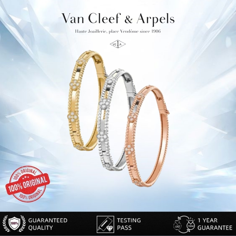 【✅100%original】Gelang Van Cleef & Arpels/gelang bunga empat Van Cleef & Arpels kaleidoskop berlian p