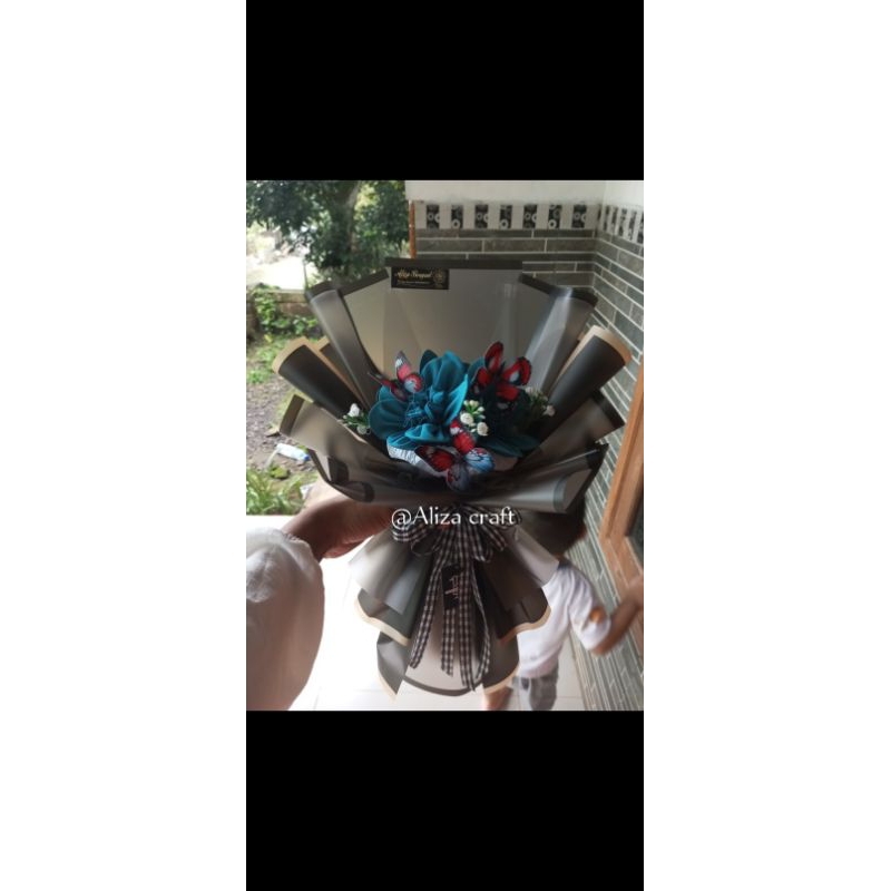 buket hijab estetik, buket hijab murah, buket bunga