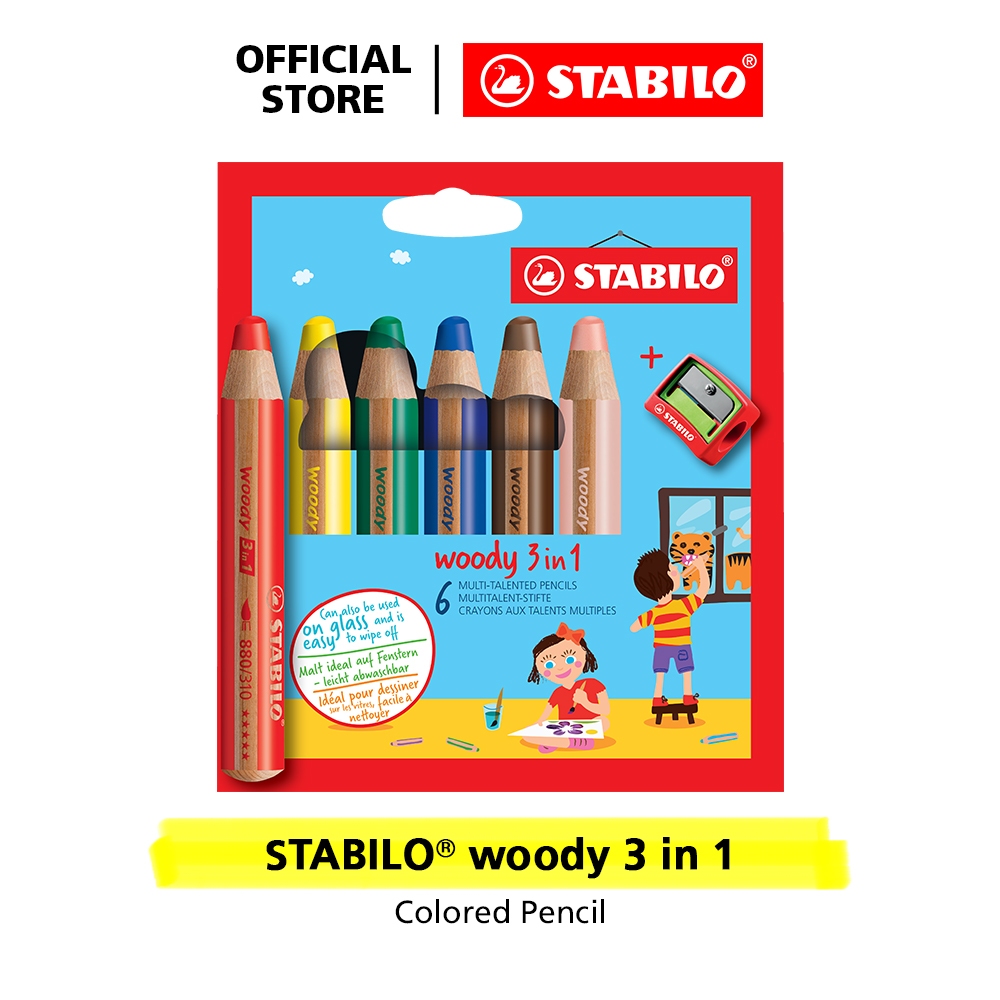 

STABILO woody 3 in 1 / Multi-talented Pencil / Pensil Warna / Crayon