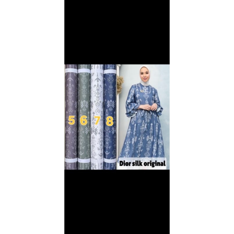 bahan kain dior silk premium