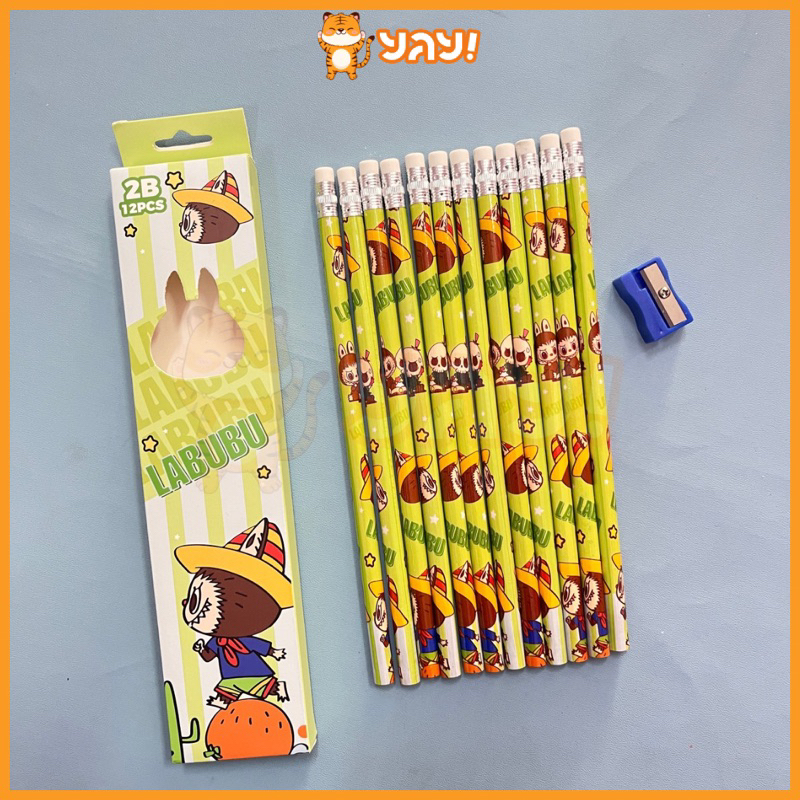 

YAY! PENSIL 2B SANRIO 12PCS + PERUNCING / PENSIL 2B LABUBU / CAPYBARA