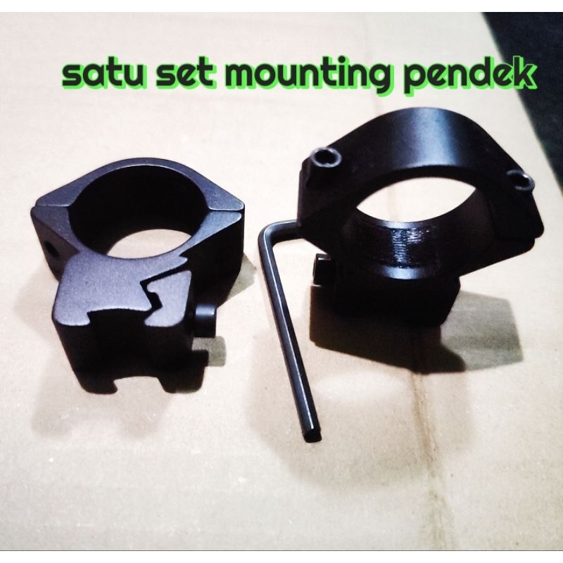 monting dudukan teleskop pendek