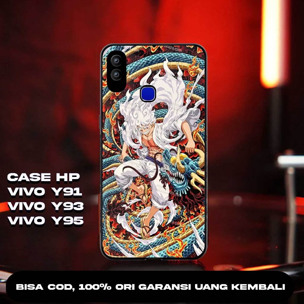 CASE VIVO Y91 / Y93  SOFTCASE VIVO Y95 CASING VIVO Y91 PREMIUM GLASS GLOSSY MOTIF ONE PEICE