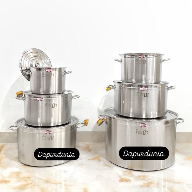 Panci stockpot picasso stainless ( 30cm / 35cm / 40cm / 45cm / 50cm / 60cm )