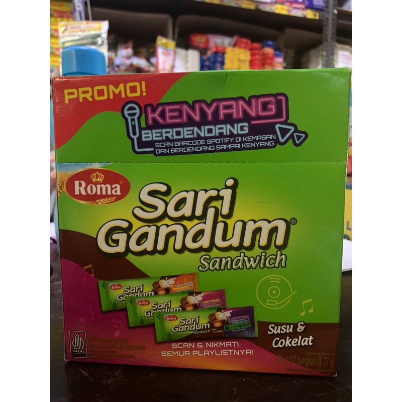 

Roma Sari Gandum Sandwich 1 box (Isi 12 bungkus)