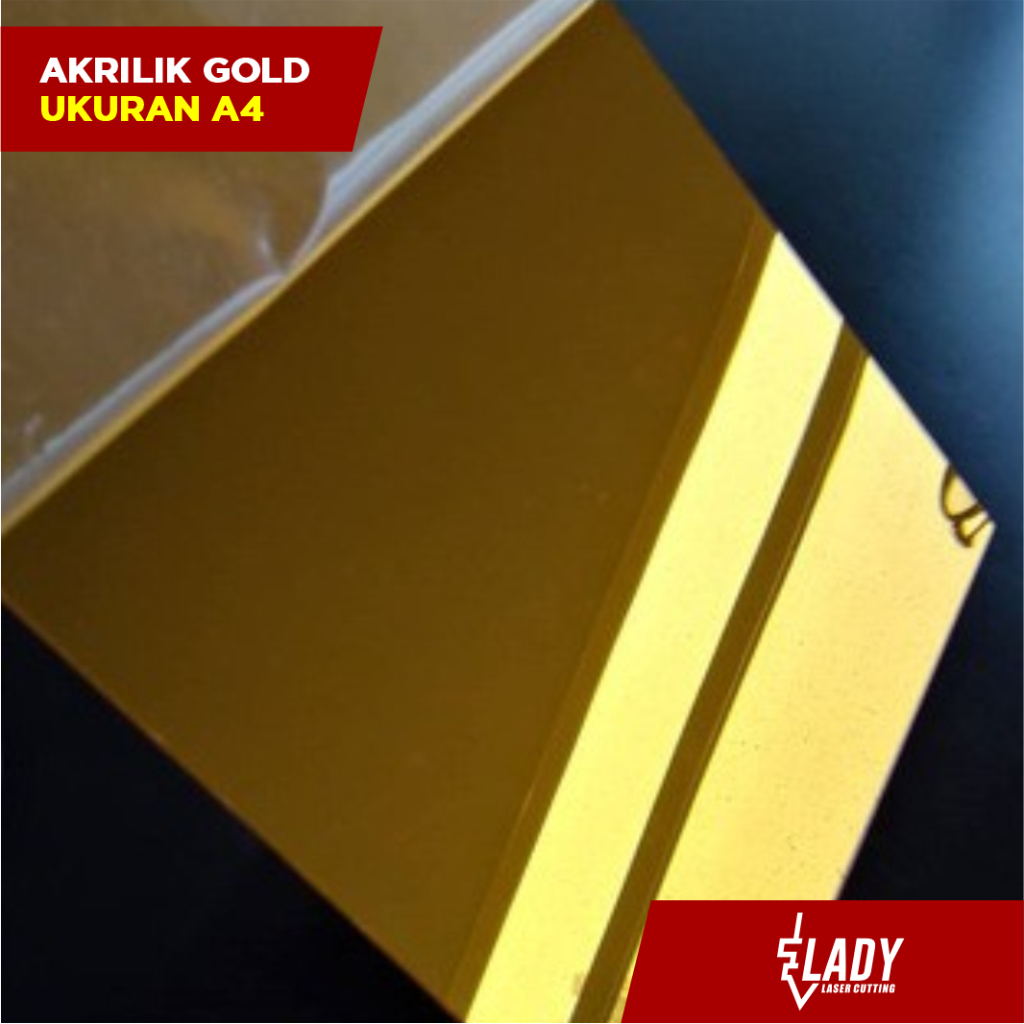 

Akrilik Gold Ukuran A4 Ketebalan 2mm
