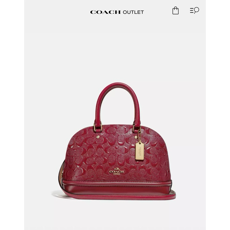 PRELOVED Coach Mini Sierra Embossed Red