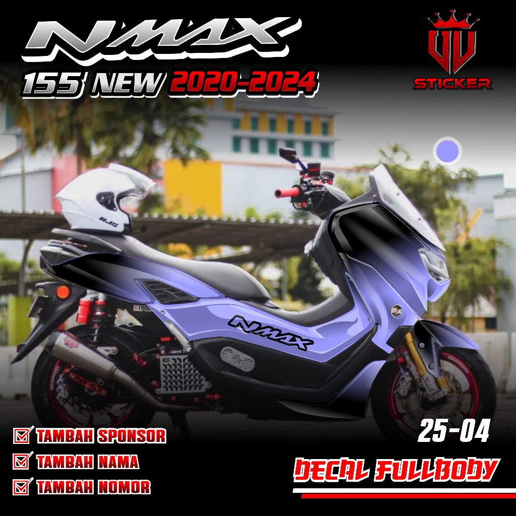 Sticker Decal Full Body Yamaha NMAX NEW 155 CONNECTED 2020 2021 2022 2023 2024- Decal Sticker Fullbo