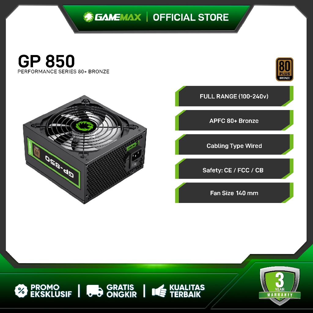 Gamemax GP850 Value Gaming Power Supply 80+ Bronze